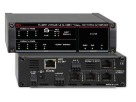 Format A to Network Interface - 1 Format A, 1 Balanced Line Aux Inputs - Dante Output - with PoE - Radio Design Labs RU-FNP