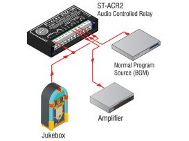 Line-Level Controlled Relay - 5 to 50 s Delay - Radio Design Labs ST-ACR2