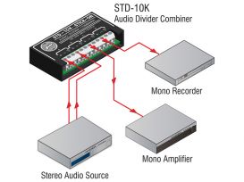Passive Audio Divider/Combiner - 10 k Ohm - Radio Design Labs STD-10K