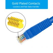 14ft Cat5e Patch Cord Snagless UTP cULus Molded Blue - Steren Electronics 308-614BL