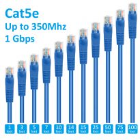 7ft Cat5e Patch Cord Snagless UTP cULus Molded Blue - Steren Electronics 308-607BL