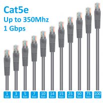 14ft Cat5e Patch Cord Snagless UTP cULus Molded Gray - Steren Electronics 308-614GY