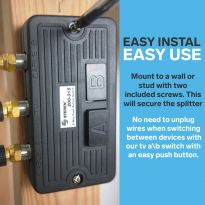 2-Way Coaxial A/B Push-Button Switch - Steren Electronics 200-315